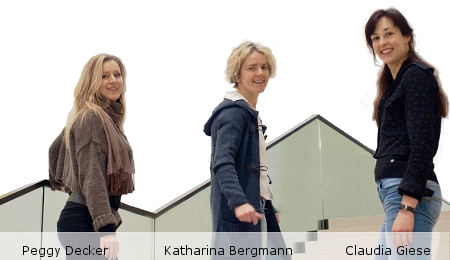 Bild der 3 Maskenbildnerinnen Peggy Decker, Katharina Bergmann und Claudia Giese
